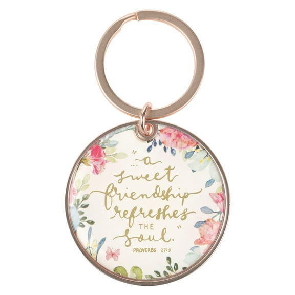 Christian Art Gifts Split Metal Inspirational Scripture Keychain for Women & Friends: Sweet Friendship Bible Verse K, (Hardcover)