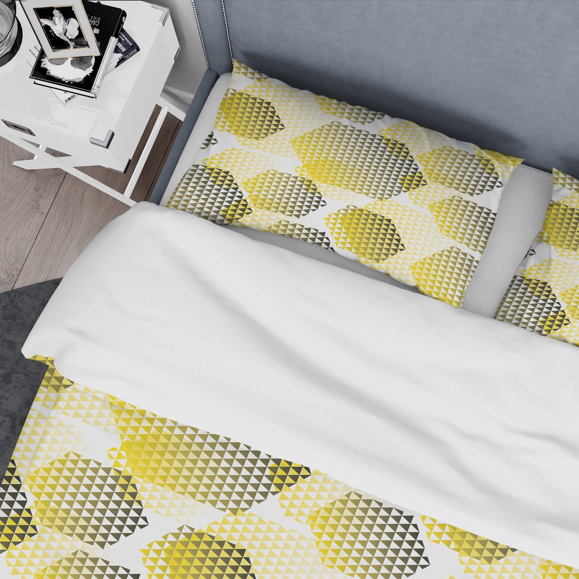 Designart 'Retro Hexagon Pattern XI' Mid-Century Modern Duvet Cover Set