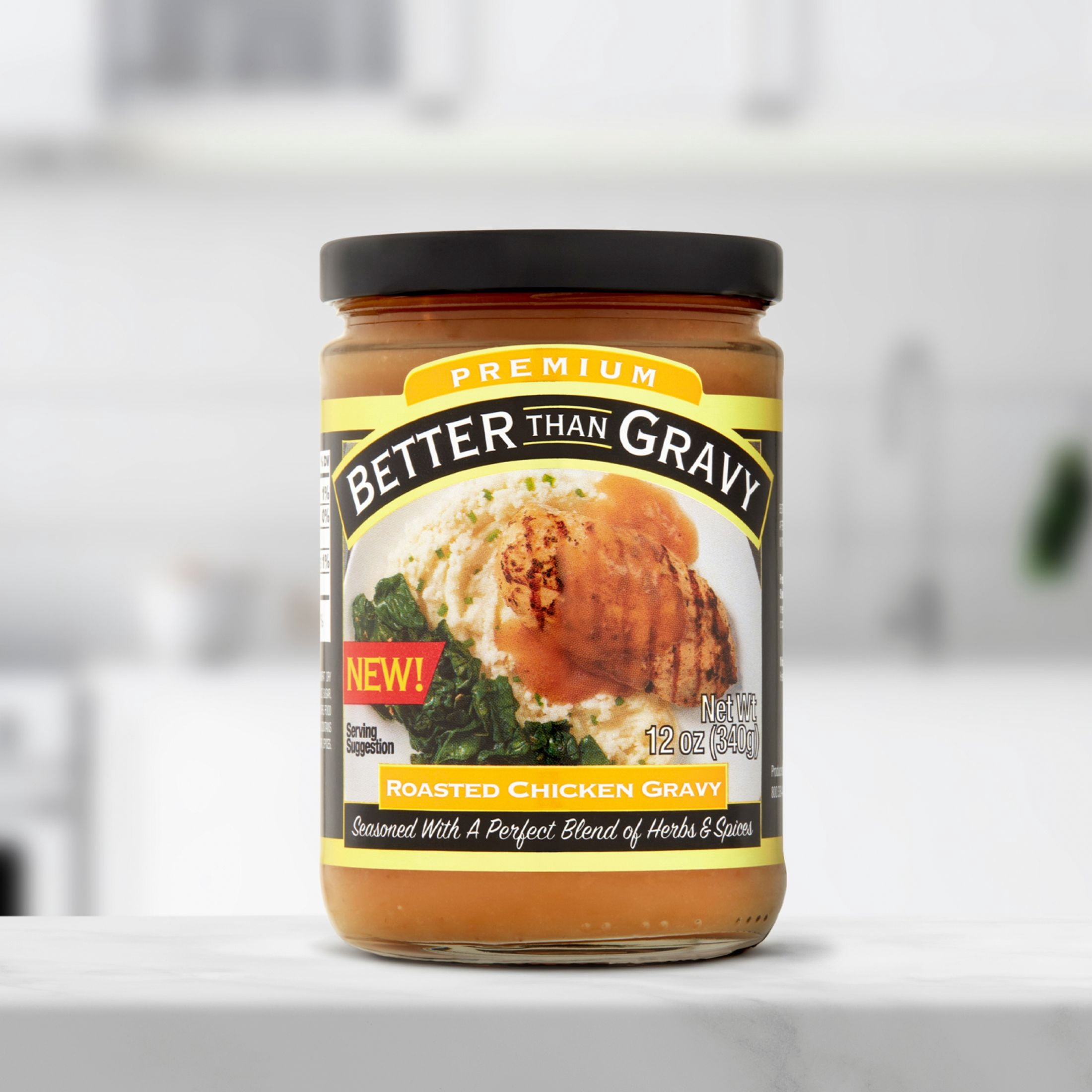 (12 pack) Better Than Gravy, Premium Roasted Chicken Gravy, Shelf-Stable, 12 oz Jar