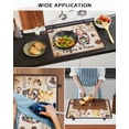 thumbnail image 5 of Large Induction Cooktop Protector Mat Farmhouse Coffee Time Stove Top Covers for Electric Stove, Vintage Gnomes Desserts Burnt Brown Decorative Stove Burner Cover Mats, Glass Top Stove Cover, 5 of 7