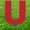 Red, variant on 20 x 15 in. Letter U Yard Sign, Blue