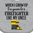 thumbnail image 4 of Inktastic Future Firefighter Like My Uncle Boys or Girls Baby Bib, 4 of 4