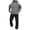 Gray, variant on Atkumj Jogging Suits for Men Casual Athletic Solid Color Two Piece Sets Full Zip Long Sleeve Hoodie and Straight Leg Sweatpants with Pockets