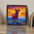 thumbnail image 3 of Colorful Highland Cow Wooden Sign Wall Plaque - Vintage Art Decoration, Wall Decoration - Ideal Gift For Home Decoration, Living Room, Bathroom, Bedroom, Garden, Dining, Bar, Cafe, Festival Party D, 3 of 7