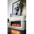 thumbnail image 3 of Ameriwood Home Elmcroft Wide Mantel with Linear Electric Fireplace, Black Oak, 3 of 9