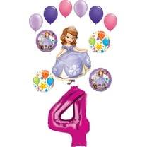 Sofia The First Party Supplies 4th Birthday Balloon Bouquet Decorations