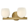 thumbnail image 2 of 57022LCB-LL Hinkley Lighting Mae - 10W 2 LED Small Bath Vanity-6.75 Inch Tall and 15 Inch Wide-Lacquered Brass Finish, 2 of 8