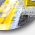 thumbnail image 3 of Designart Grey and Yellow Blur Abstract' Abstract Circle Metal Wall Art, 3 of 5