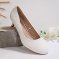 thumbnail image 3 of Rexoro Women's Classic Round Close Toe Pumps Slip On Low Thin Heel Heels Office Daily Dress Occasions Shoes, 3 of 7
