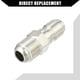 thumbnail image 4 of Adaptador de pistola de lavado a presión de acero inoxidable de 3/8" tono plateado universal para automóvil, 4 of 7