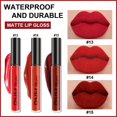 thumbnail image 2 of Juego de 3 pintalabios líquidos mate rojo rubí oscuro, juego de brillo de labios para mujer, 24 horas, lápiz labial rojo mate, larga duración, a prueba de manchas, 2 of 5