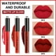 thumbnail image 2 of Juego de 3 pintalabios líquidos mate rojo rubí oscuro, juego de brillo de labios para mujer, 24 horas, lápiz labial rojo mate, larga duración, a prueba de manchas, 2 of 5