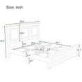 thumbnail image 3 of King Size Platform Bed, Traditional Town and Country Style Wooden Bed Frame with Headboard, Vintage King Bed for Living Room, Bedroom, No Box Spring Required, White, 3 of 6