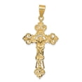 thumbnail image 4 of 14K Two-Tone Gold Charm Pendant Themed 47 mm 23 Inri Fleur De Lis Crucifix, 4 of 4