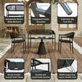 thumbnail image 3 of Vmopu Black Patio Furniture Set 3 Pieces Outdoor Rattan Chair Wicker Garden Conversation Bistro Sets for Yard,Pool or Backyard, 3 of 10