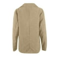 thumbnail image 3 of Vedolay Womens Fall Tops Women's Business Casual Blazer with Lined Double Suit Jacket,Khaki L, 3 of 5