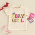 thumbnail image 3 of Okbabeha Toddler Baby Girl Birthday Outfits 1st 2nd 3rd 4th 5th 6Year Brithday Shirt Embroidery Tee Top Birthday Clothes Gift, 3 of 7