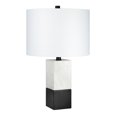 thumbnail image 1 of Henn&Hart 13" Marble/Blackened Bronze Marble/Metal/Fabric Table Lamp, 1 of 10