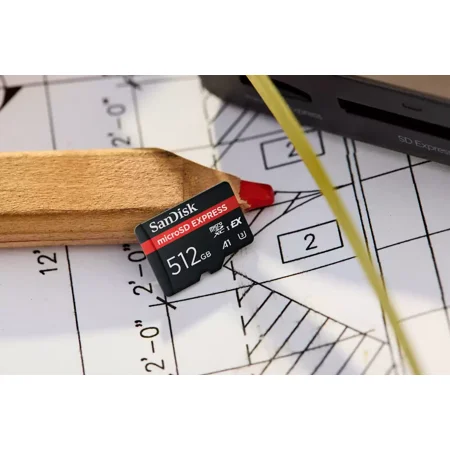SanDisk - Express 512GB microSD PCIe 3.1 NVMe UHS-I Memory Card works with compatible Nintendo Switch systems