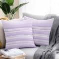 thumbnail image 2 of Purple Striped Outdoor Pillow Covers Pack of 2 Nature Abstract Art Classic Waterproof Throw Pillow Covers Decorative Cushion Cases for Patio Garden Tent Balcony Couch 18x18 inch, 2 of 8