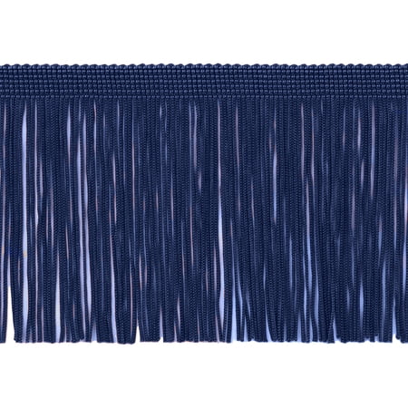4" (10cm) Chainette Fringe Trim # CF04,, Dark Navy Blue #J3 (Dark Blue) 5 Yards (15 ft/4.5m)