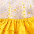 thumbnail image 4 of Kids Toddler Baby Girls Summer Suspender Daisy Print Denim Shorts Outfits Clothes, 4 of 7