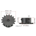thumbnail image 2 of Uxcell Teeth Sprocket, Carbon Steel, with Set Screws 6mm, 2 of 6