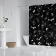 thumbnail image 2 of Gothic Shower Curtain Set - Dark Celestial Moon & Star Print, Mystical Cosmic Bath Decor, Waterproof Polyester 72"Wx72"L, Goth Aesthetic Gift, 2 of 5