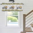 thumbnail image 5 of Farm Truck Window Valance for Kitchen, Black Plaid Sunflower Car Country Plant Wood Grain Rod Pocket Short Curtain for Small Windows, Light Filtering Decorative Valance, 42 x 18 Inch, 1 Panel, 5 of 9