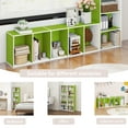 thumbnail image 7 of HOMLUX 5-Tier 52" Engineered Wood Bookcase, Storage Bookshelf for Study Office, White & Green, 7 of 7