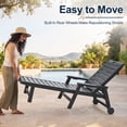thumbnail image 5 of MINDYES Outdoor Chaise Lounge Chair, Adjustable Pool Lounge Chair, Patio Recliner for Poolside and Backyard, Black, 5 of 8