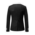 thumbnail image 5 of UVEASISHA Mens Blazer Slim Fit Casual Business Formal Suit Jackets Contrast Collar Stylish Office Jacket One Button Formal Suits with Pockets On Sale,Black,XL, 5 of 5