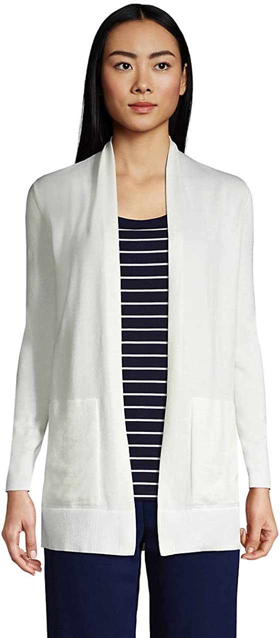 Long Cardigan Sweater Large Tall Ivory 