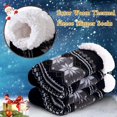thumbnail image 3 of Men's Winter Thermal Fleece Lining Knit Slipper Socks Christmas Non Slip Socks, 3 of 6