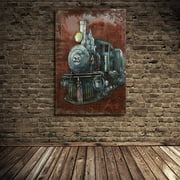 Empire Art Direct Train Primo Mixed Media Hand Painted Iron Wall Sculpture