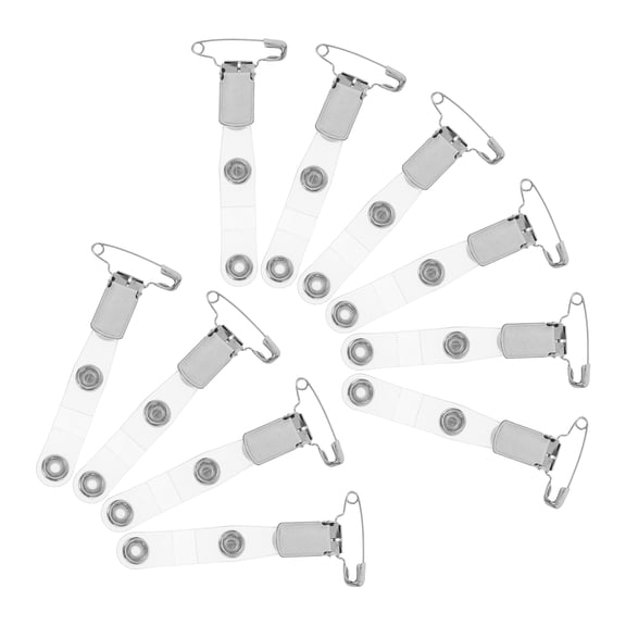 SEWCHICS Badge Clips Multi Color for Holding Name Tags 10Pcs 3.5X1.4X0.4In