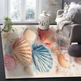 thumbnail image 5 of Area Rugs 5x7 Ft Summer Beach Colorful Seashell Vintage Coastal Non-Slip Washable Rug Indoor Rug Floor Mats Non Shedding Carpet for Living Room Bedroom Dining Room Home Decor, 5 of 8