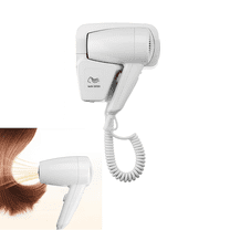 GIXUSIL 1200-Watt Quiet Wall Mounted HangUp Hair Dryer, Wall-Mount Hair Dryer, Hair Dryer, Wall Mount Blow Dryer White