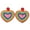 Heart, variant on Rainbow Earrings Pride Earrings for Women, Colorful Heart Earrings Dangle Earrings Boho Beaded Earrings for Pride Parade Pride Party LGBT Pride Earrings Gifts Rainbow Jewelry
