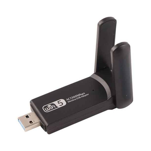 Adaptador WiFi inalámbrico de doble banda 5,8 G/2,4 G, 1300 Mbps, mini USB 3.0, tarjeta de red para ordenadores de escritorio y portátiles.