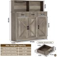 thumbnail image 2 of Microwave Cabinet with Drawers & Doors – Double-Sided Modern Kitchen Storage Cabinet, Multi-Door Microwave Stand, 2 of 8
