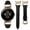Black/Rose Gold, variant on Leather Bands Compatible with Google Pixel Watch 3 (41mm)/Pixel Watch 2/Pixel Watch, Stylish Women’s Google Pixel 2 Watch Band with C-Shape Metal Buckle
