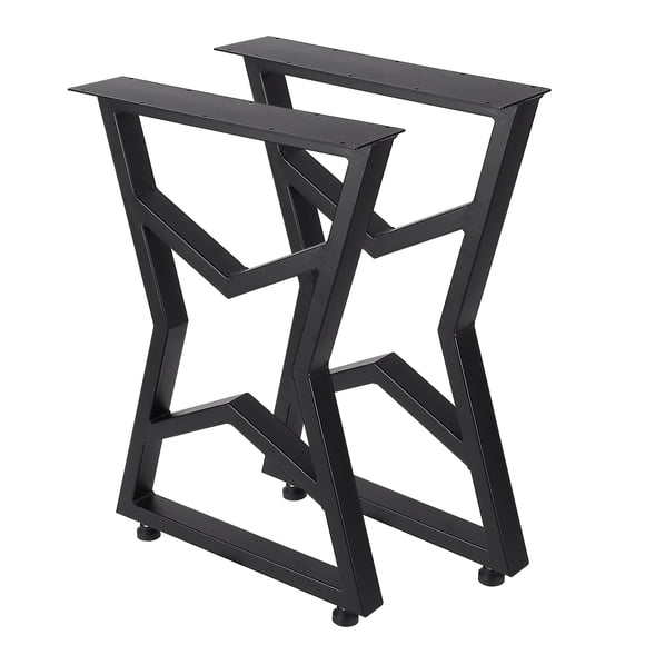 EDTara Industrial Metal Table Legs, Set Of 2 Steel Supports for Dining, Desk, Bench, or Diy Furniture Projects
