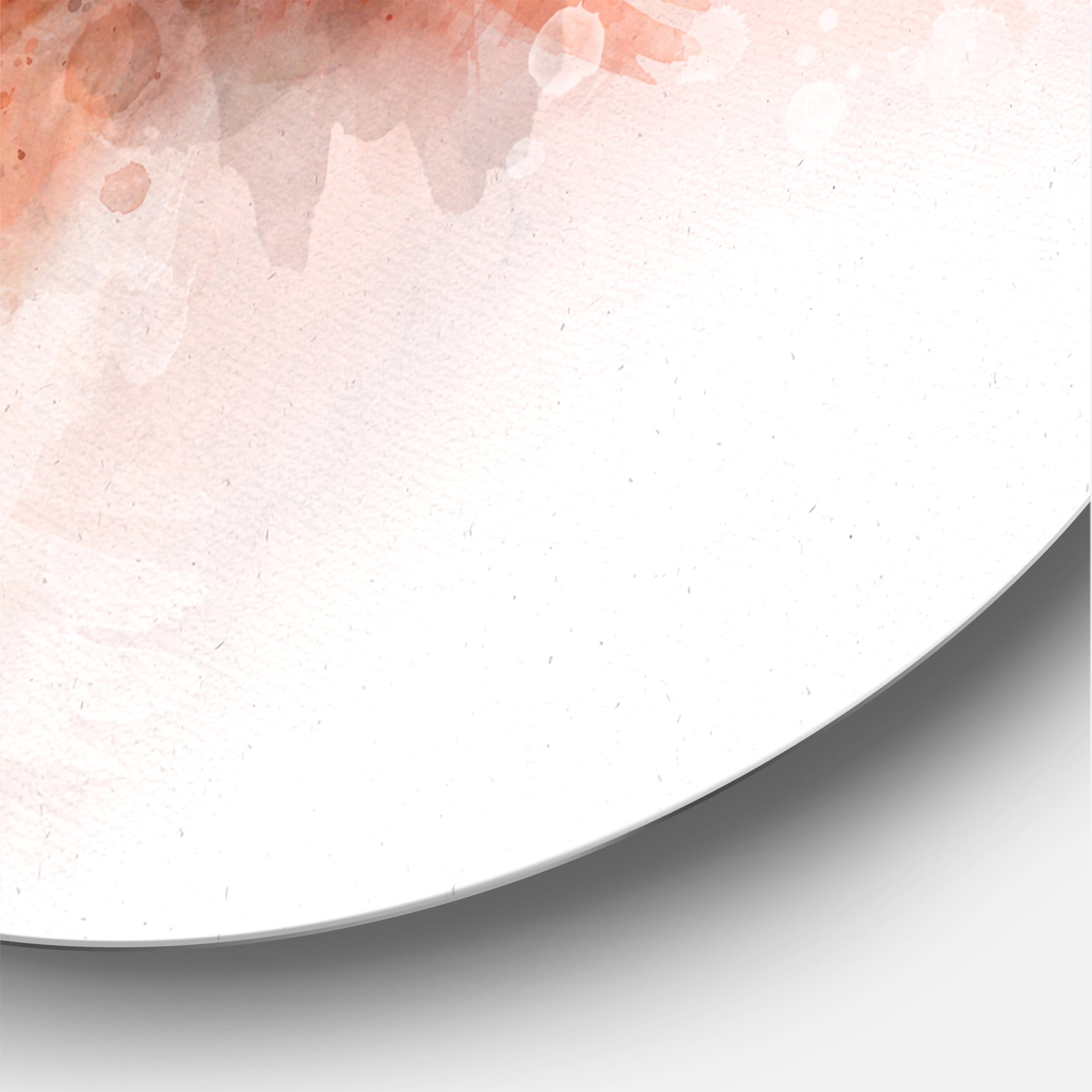 Designart 'Abstract Portrait of Pink Flamingo II' Farmhouse Circle Metal Wall Art 36x36 - Disc of 36
