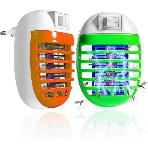 Lámpara eléctrica UV para matar mosquitos, mata moscas, mata insectos, mata mosquitos con luz nocturna - Desparasitante físico con descargas ultravioleta y eléctricas