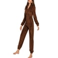 thumbnail image 2 of Bowanadacles Women's Plush Cartoon Hoddies 3D Ear Pajamas, 2 of 6