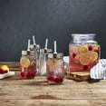 thumbnail image 6 of Mason Craft & More 14 Piece Glass Drinkware Set, Pitcher and Drinking Jars with Lids & Straws, 6 of 6