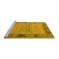 thumbnail image 2 of Ahgly Company Machine Washable Indoor Rectangle Oriental Yellow Modern Area Rugs, 2' x 4', 2 of 4