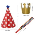 thumbnail image 2 of 1 Juego de decoraciones para fiestas, sombreros de fiesta, coronas de papel, sombreros coloridos de cumpleaños, sombreros cónicos, 2 of 7