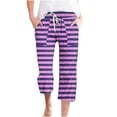 thumbnail image 2 of QSXADF Women's Wide Leg Capris Straight Leg Capris Graphic Drawstring Casual Loose Wide Leg Straight Capris Pants With Pockets Daily Wear Women's Pants, 2 of 5